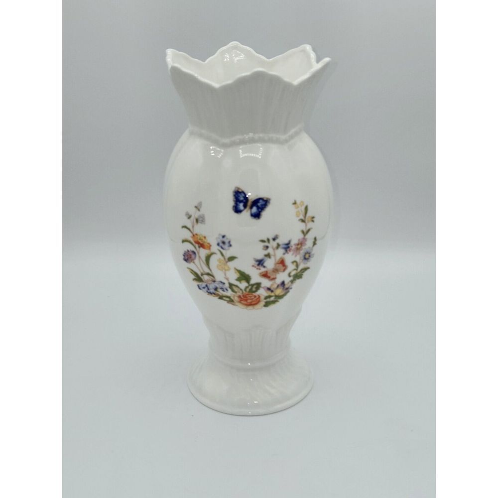 Aynsley Cottage Garden Multicolored Butterfly Fine China Vase‎